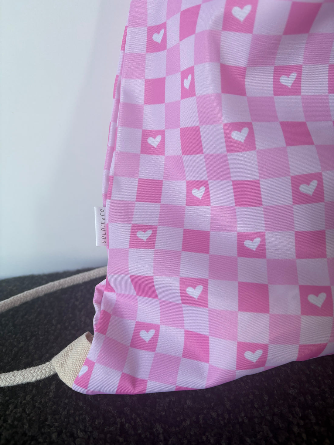 Pink Hearts Swim Bag